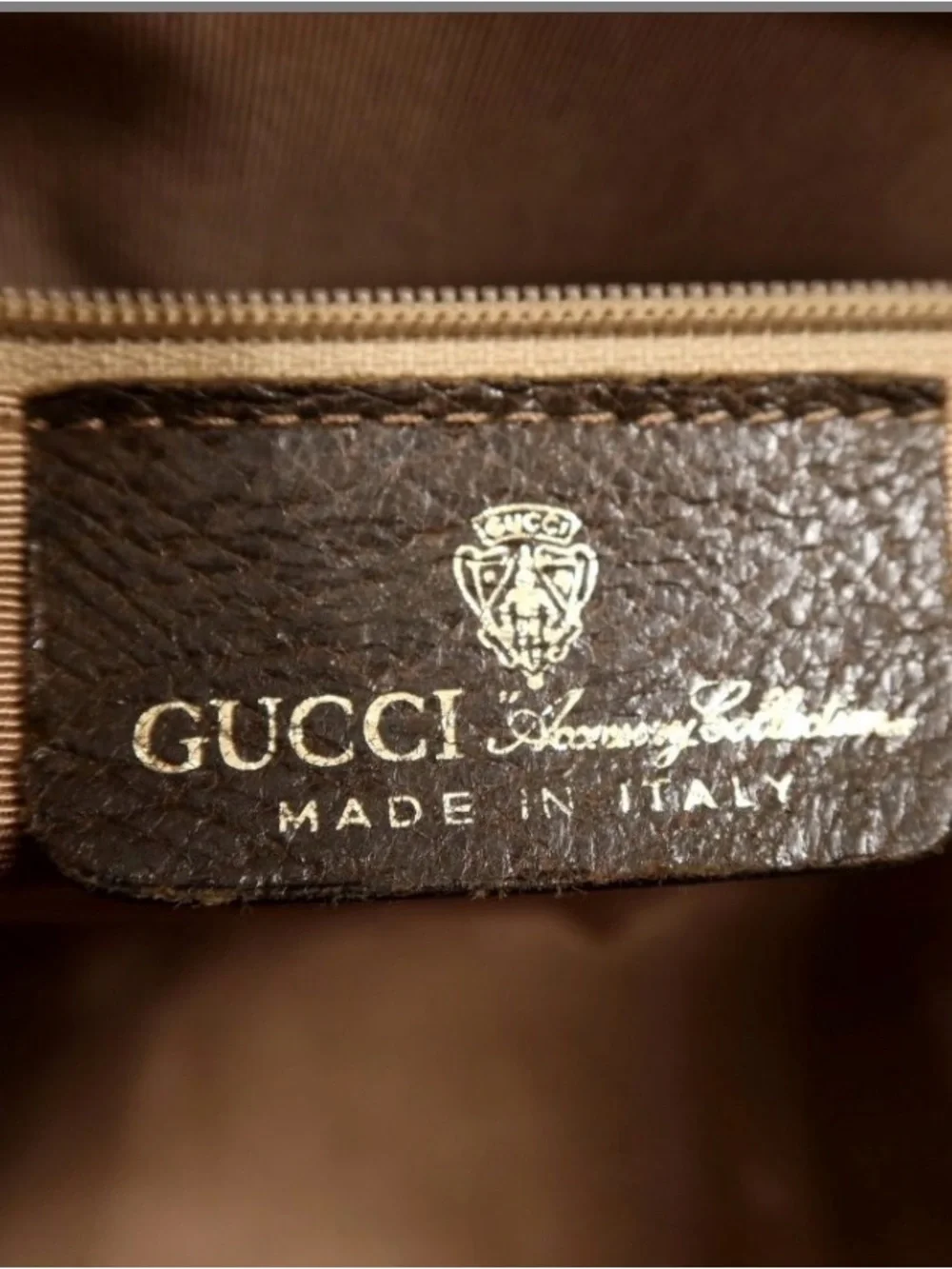 Authentic Gucci Supreme Sherry Web Boston Bag Brown Excellent Condition